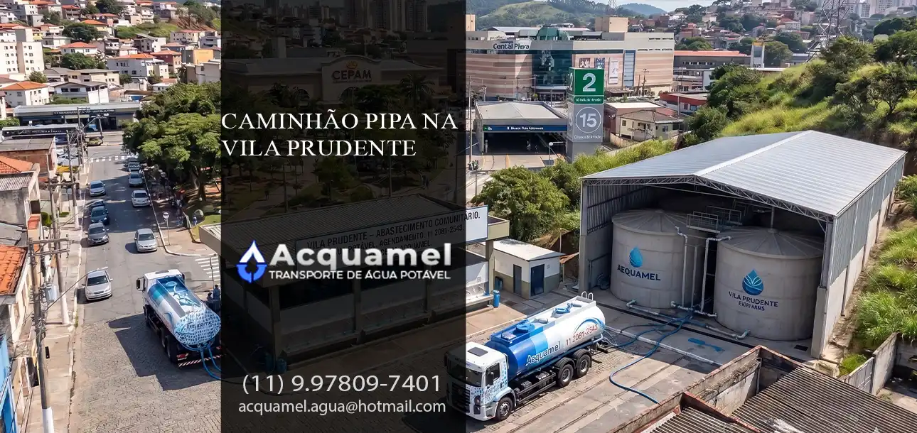 Caminhão pipa na vila prudente
